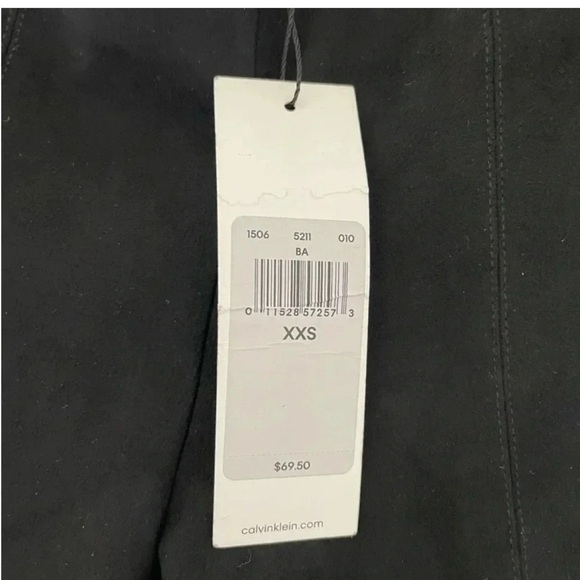 Calvin Klein Black faux suede Ankle Cropped legging pants - Picture 8 of 8